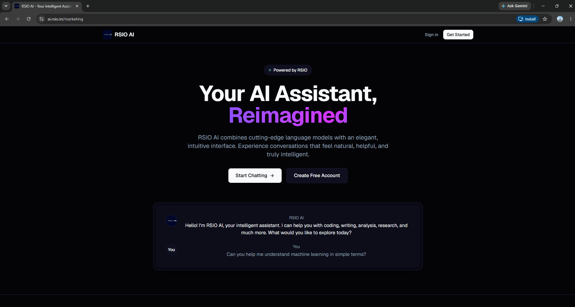 RSIO AI Chat Assistant - AI Projects built by RSIO in Assam