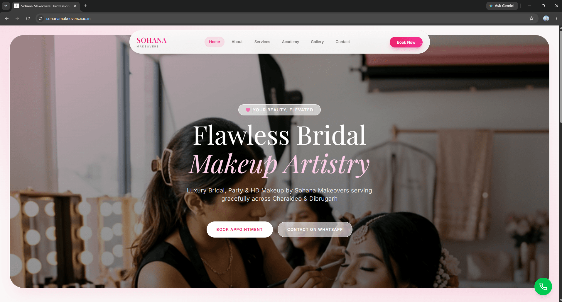 Sohana Makeovers - Business Websites built by RSIO in Assam